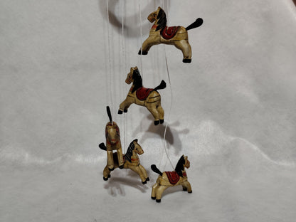 Vtg Mobile Carousel with Horses