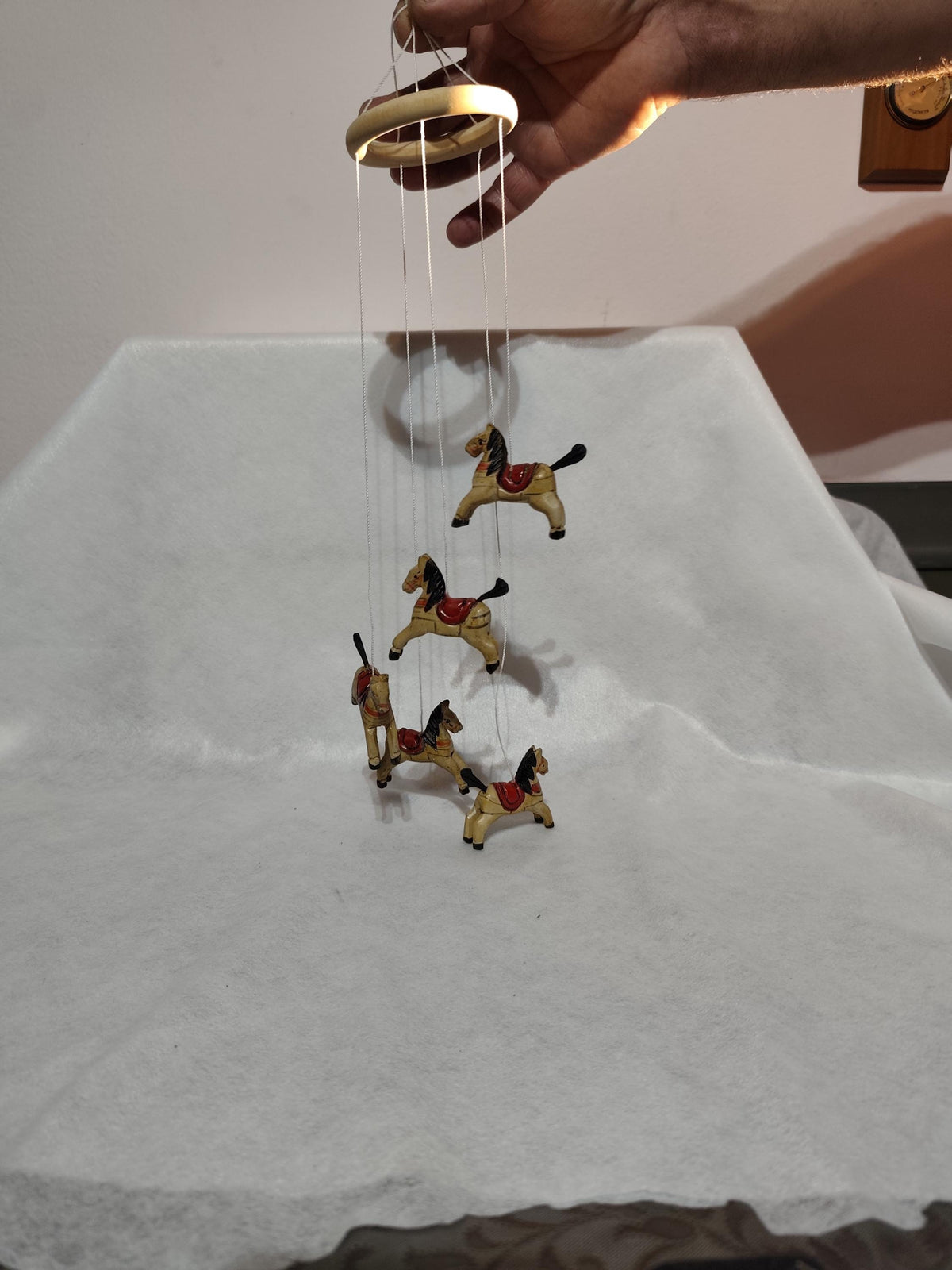 Vtg Mobile Carousel with Horses