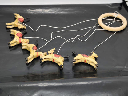 Vtg Mobile Carousel with Horses