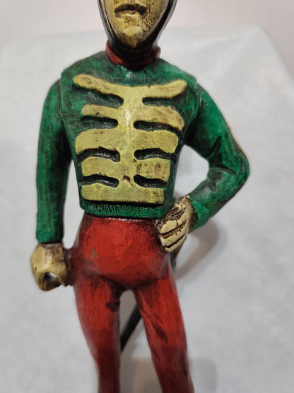 Оld Wooden Figure Belgica 1905 cracked or broken