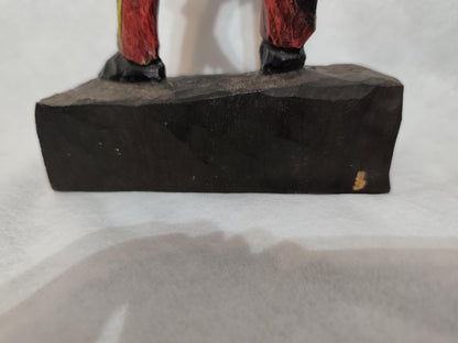 Оld Wooden Figure Belgica 1905 cracked or broken