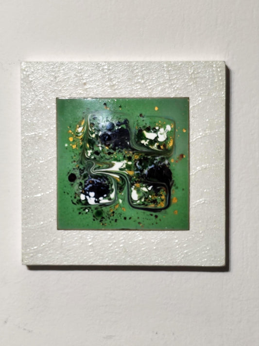 East German Wall art, enamel on copper, PGH Raumschmuck designer piece