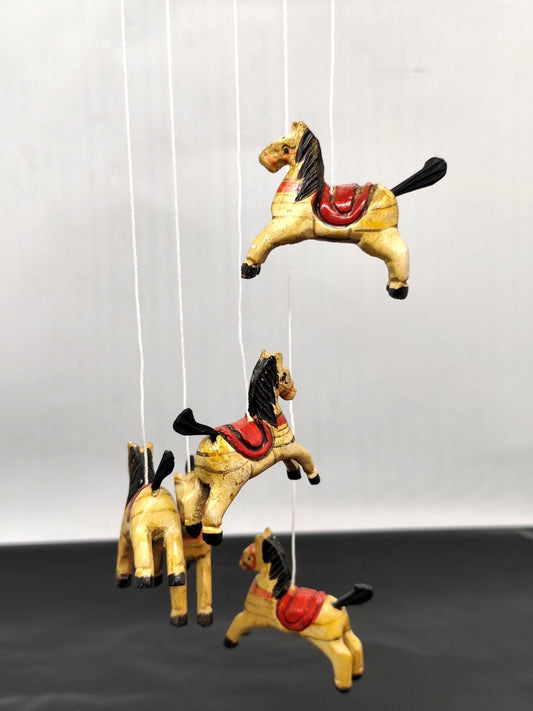 Vtg Mobile Carousel with Horses