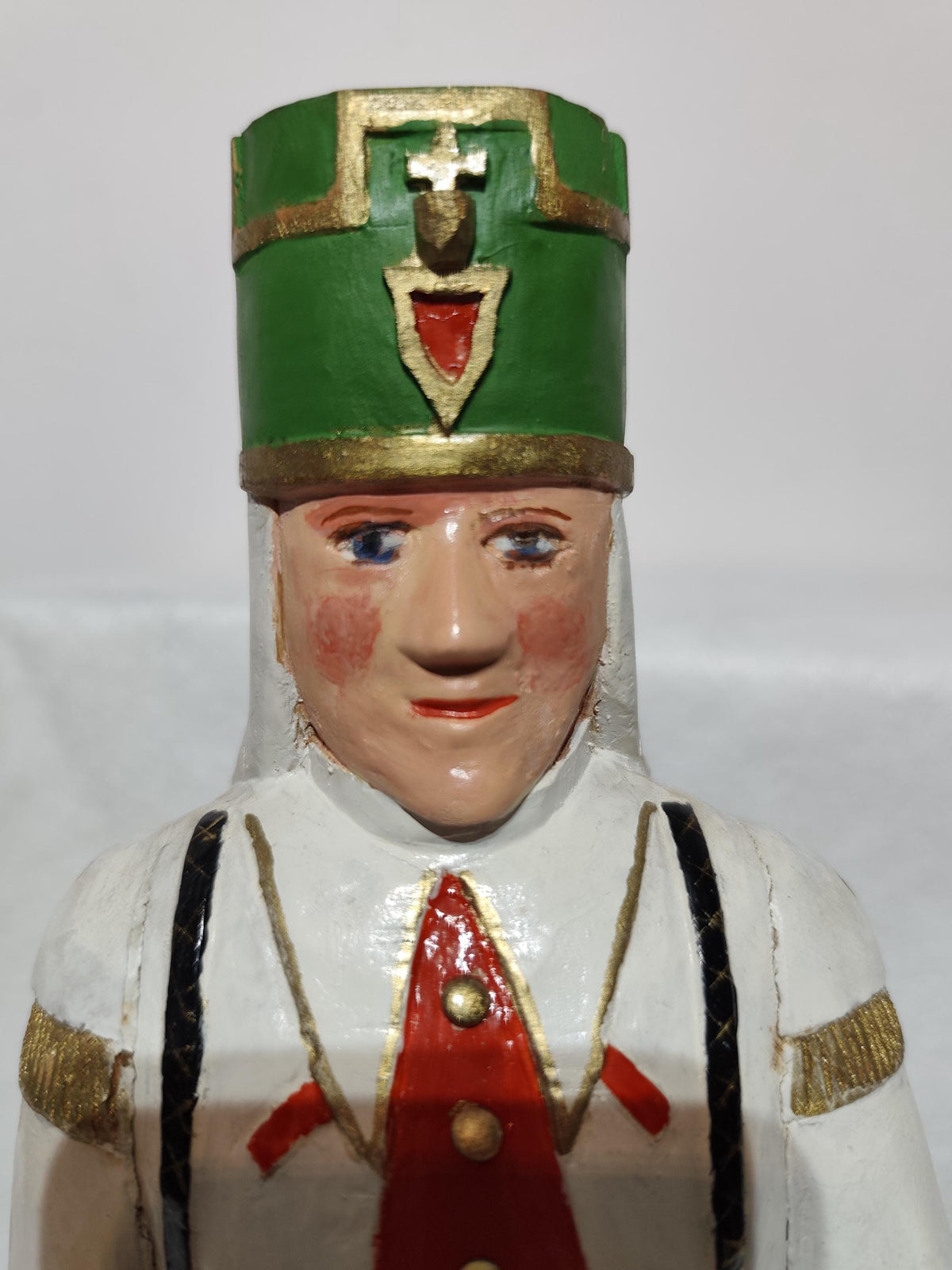 Wooden Erzgebirge Miner Gluck Auf Lamp