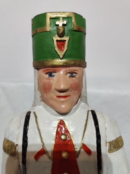 Wooden Erzgebirge Miner Gluck Auf Lamp