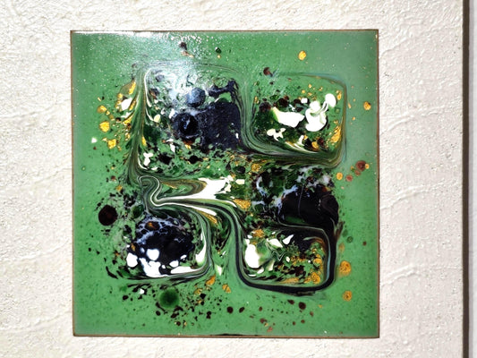 East German Wall art, enamel on copper, PGH Raumschmuck designer piece